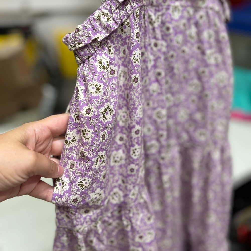 Sea New York Ida Apron Dress Lilac Floral Midi - Picture 12 of 14